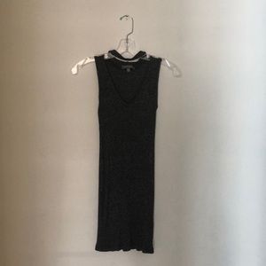 Don’t Ask Why Dark Grey Dress (mini w/ choker).